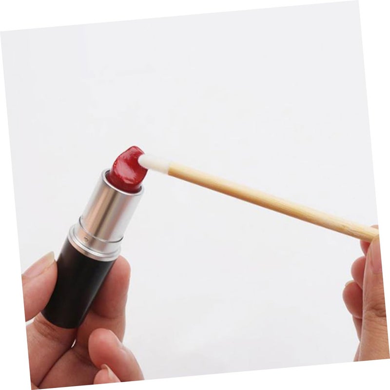 50Pcs Disposable Wooden Lip Brushes Portable Lipstick Applicators for Makeup Use for Lip Gloss and Eyeshadow Application - Image 4