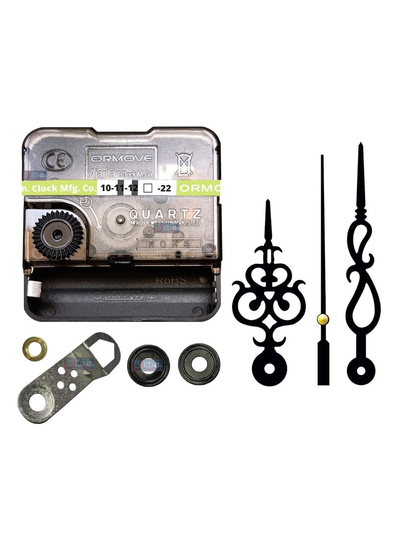 KEDAR KEDAR Ajanta Quartz Ticking Movement Machine for Wall Clock with Fancy Needles Made in India 66  - Image 1