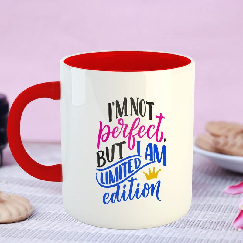 Happu Printed Ceramic Coffee Mug Motivational Inspirational Quotes I am Limited Edition Gift for Mens Gift for Womens Gift for Trainers Gift for Boss Gift for Mentors325 ML11Oz2752RD - Image 4