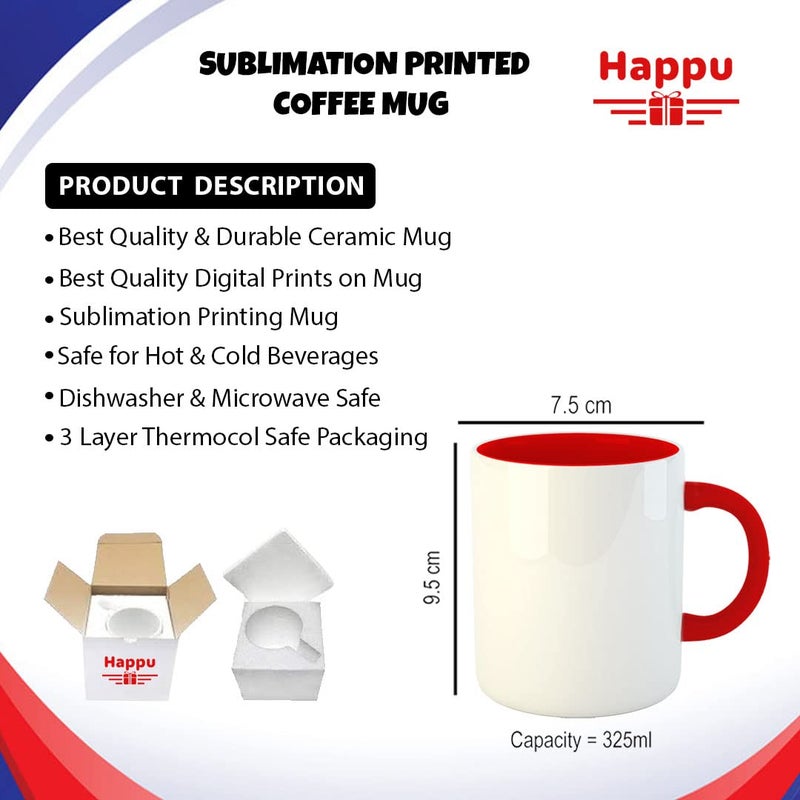 Happu Printed Ceramic Coffee Mug Motivational Inspirational Quotes I am Limited Edition Gift for Mens Gift for Womens Gift for Trainers Gift for Boss Gift for Mentors325 ML11Oz2752RD - Image 5