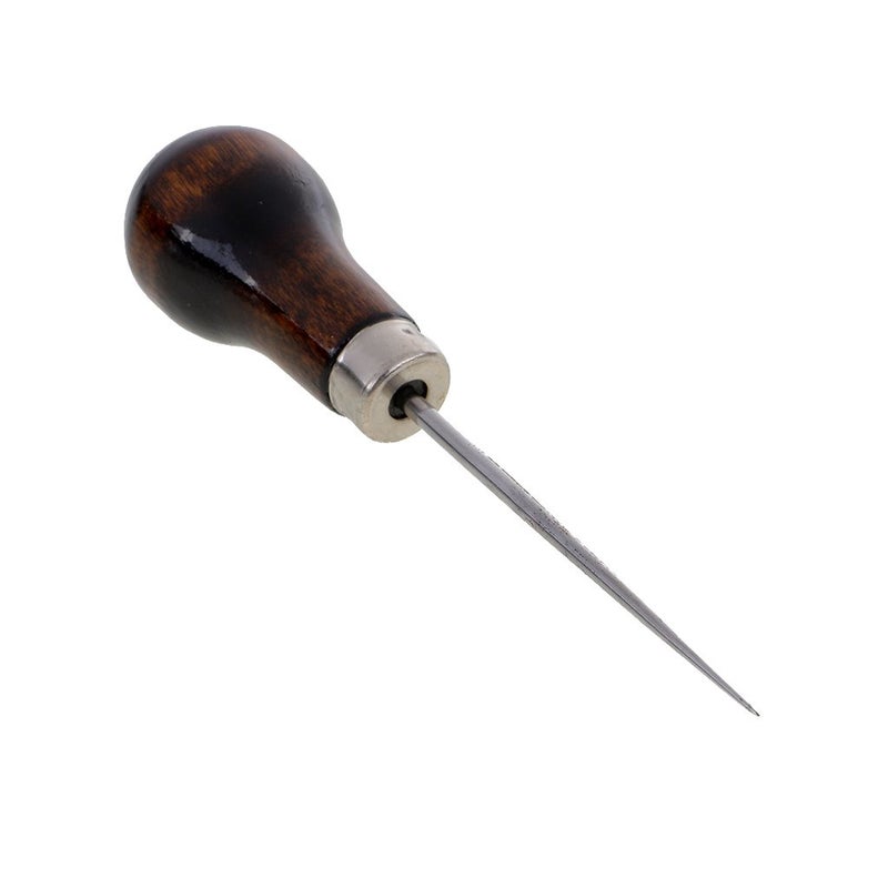 Segolike Wood Handle Scratch Awl Pinpoint Hole Punching Clicker Hand Tool Pin Sewing Punching Stitching Hole Maker - Image 1