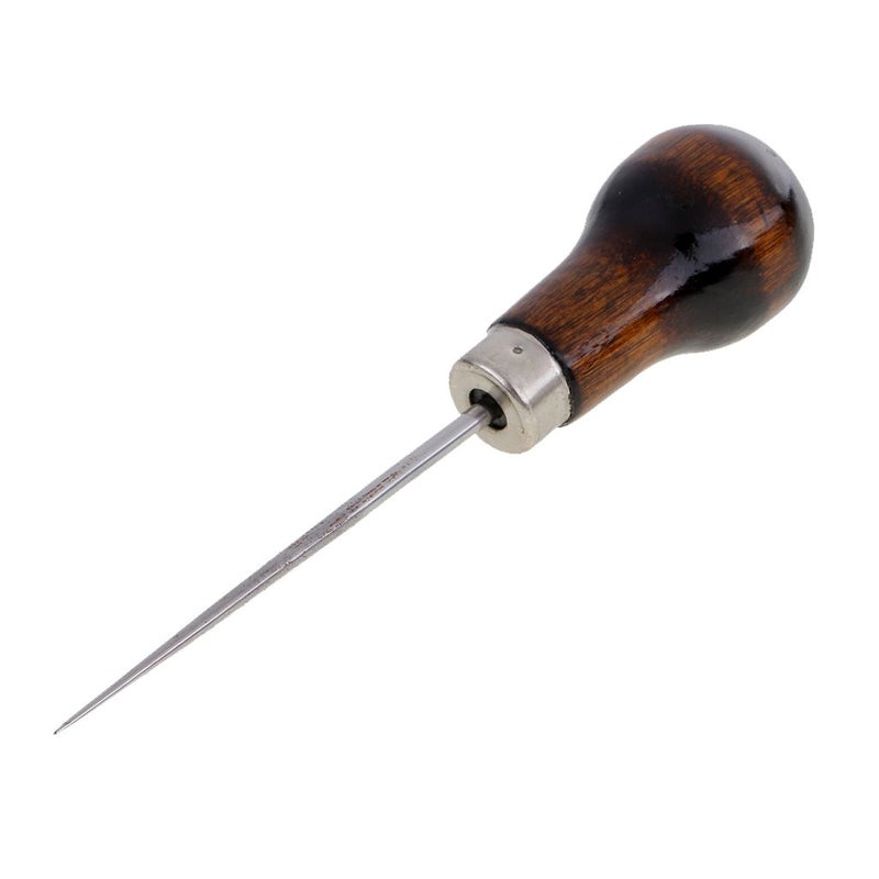 Segolike Wood Handle Scratch Awl Pinpoint Hole Punching Clicker Hand Tool Pin Sewing Punching Stitching Hole Maker - Image 2
