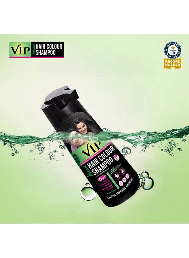 VIP 5 in 1 Hair Colour Shampoo base Hair Color, Black 180 ml - Image 2