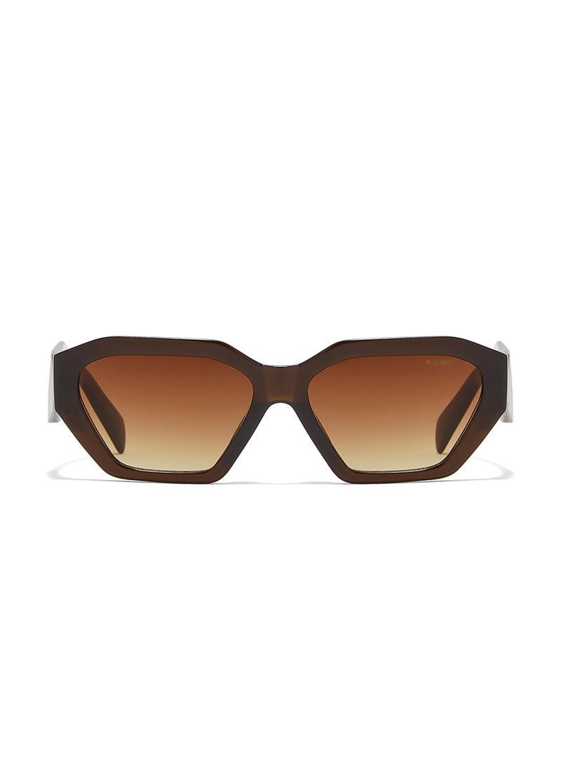 Blackout Theta,Women Sunglasses, Hexagon Sunglasses, UV Protection: UV400 (Brown,Brown)  - Image 2