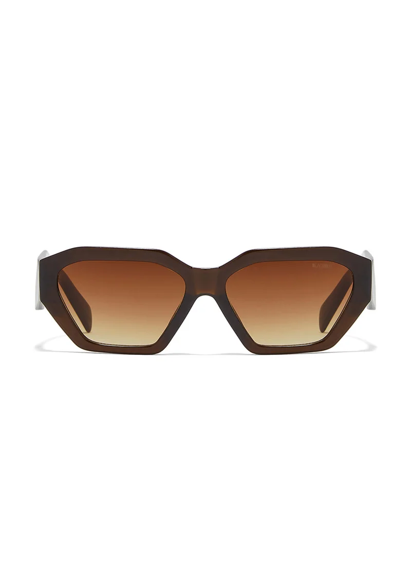 Blackout Theta,Women Sunglasses, Hexagon Sunglasses, UV Protection: UV400 (Brown,Brown)