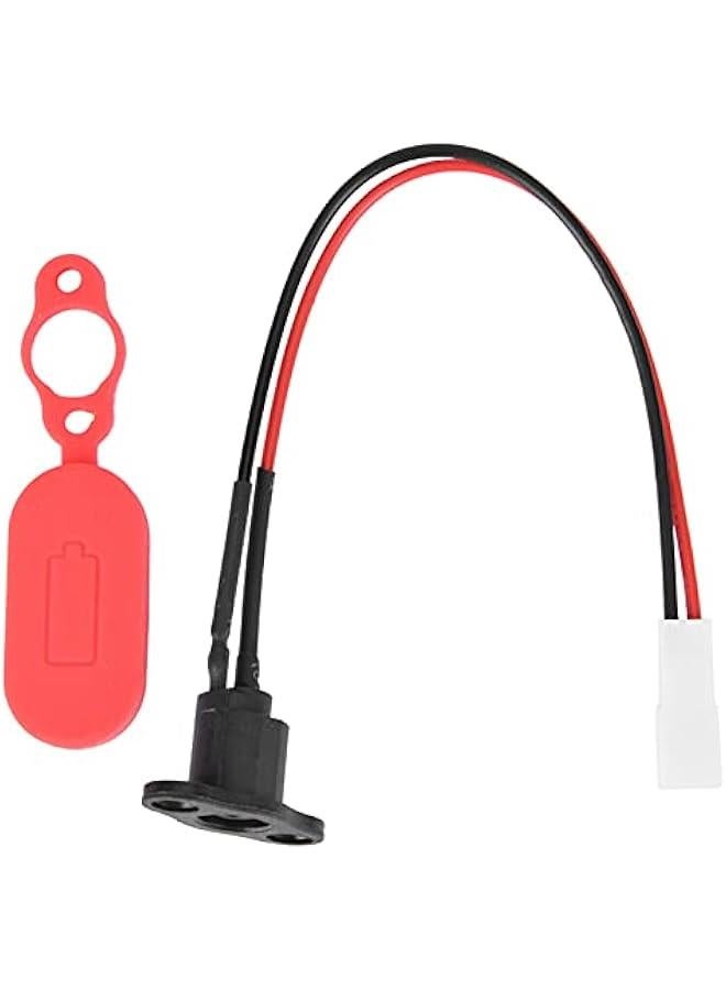 Free sturdy charging port with M365, battery charger connector socket, silicone durable and flexible M365 electric scooter accessories (one positive and two pairs) - Image 1