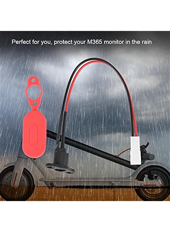 Free sturdy charging port with M365, battery charger connector socket, silicone durable and flexible M365 electric scooter accessories (one positive and two pairs) - Image 3