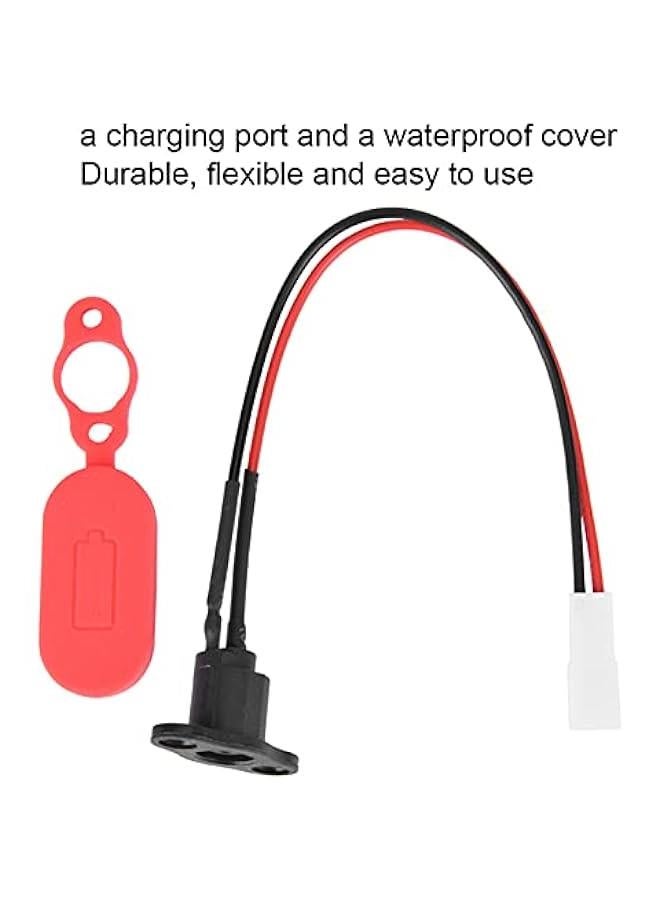 Free sturdy charging port with M365, battery charger connector socket, silicone durable and flexible M365 electric scooter accessories (one positive and two pairs) - Image 4