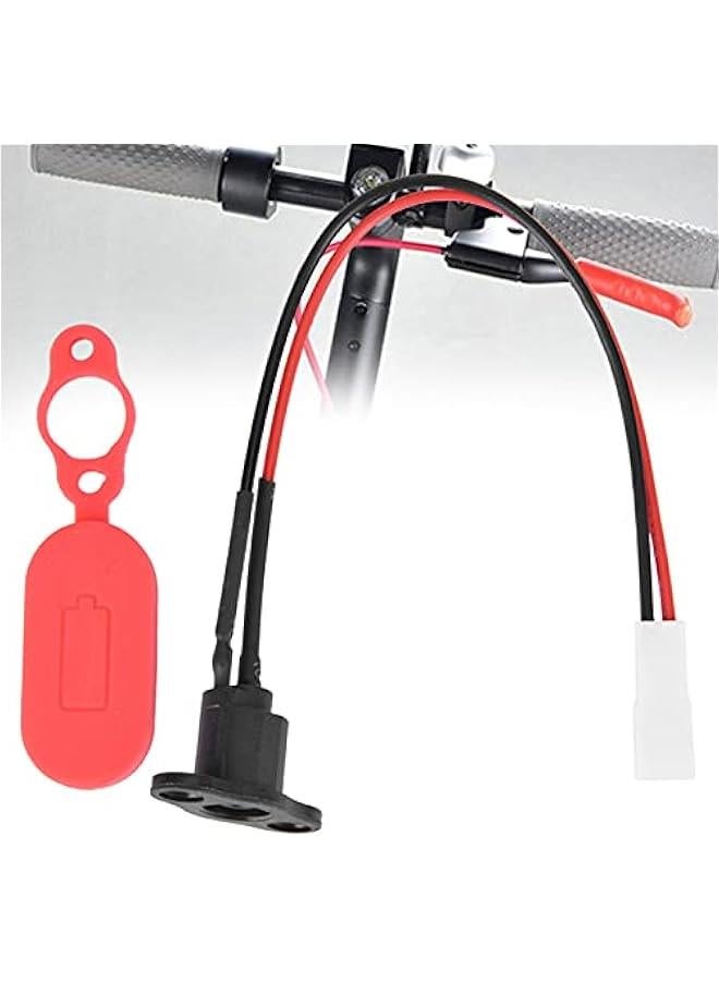 Free sturdy charging port with M365, battery charger connector socket, silicone durable and flexible M365 electric scooter accessories (one positive and two pairs) - Image 5