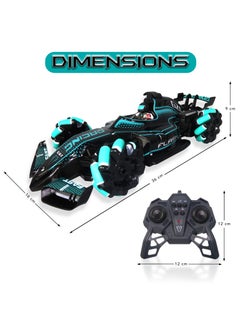 Jinou Remote Control Car - Made with Premium Quality plastic with high power 4WD Dual Motor – Kids toys Car with Remote Control and Smart Watch Gesture Control with Finger (Black with Green)  - Image 2
