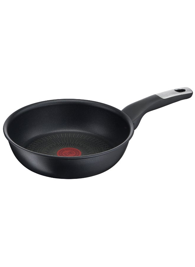 تيفال TEFAL مقلاة | UNLIMITED 22 سم | مقاومة للخدش | طلاء غير لاصق 100% آمن | مؤشر حرارة Thermo Signal™ | تحمير مثالي | صنع في فرنسا | متوافقة مع الحث | ضمان لمدة سنتين | G2550302 أسود - Image 1