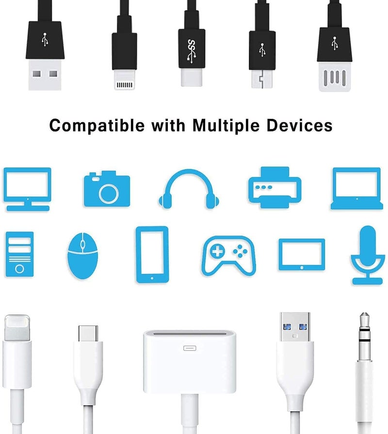 Inefable (30 Pcs) Multicoloured Protection Spiral Cable & Wire Protectors Spring Wire for All Wired Accessories for USB Charger, Data Cable, Earphone, Elastic Cord Saver-(Black & Grey-30Pcs) - Image 2