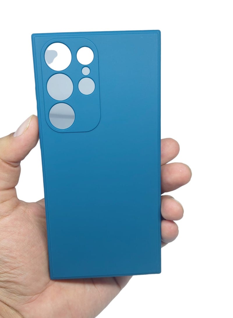 Blue Sky Compatible with Samsung Galaxy S23 Ultra Case Liquid Silicone Case Full Body Protective Cover Shockproof Slim Phone Case Anti-Scratch Soft Microfiber Lining - Image 2