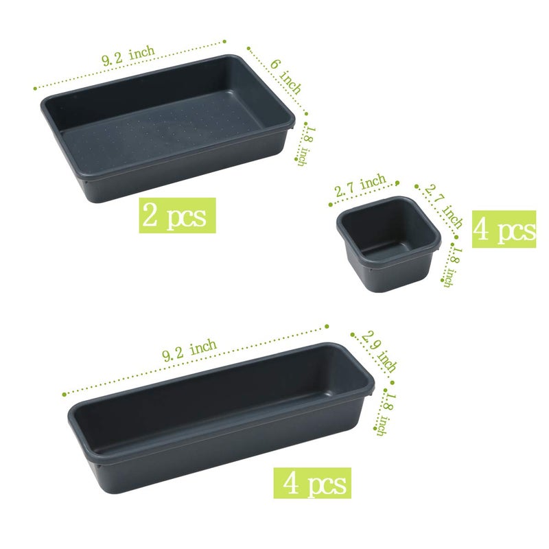Backerysupply Interlocking Desk Drawer Organizer Separators For Kitchen  Bathroom  Makeup  Office (Set Of 10) - Image 3