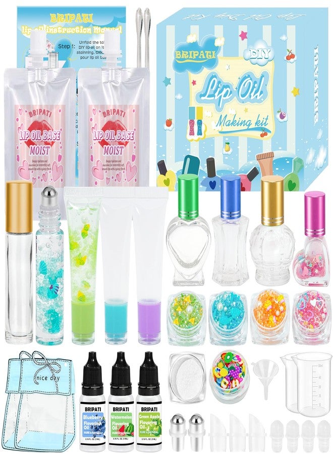 BRIPATI Lip Gloss Making Kit, Lip Oil DIY Kits, Make Your Own Lip Glosses Set with Roller Bottles, Lip Gloss for Girls, Moisturizing Lipstick Set, All-Inclusive Lip Glosses Making Kit - Image 1