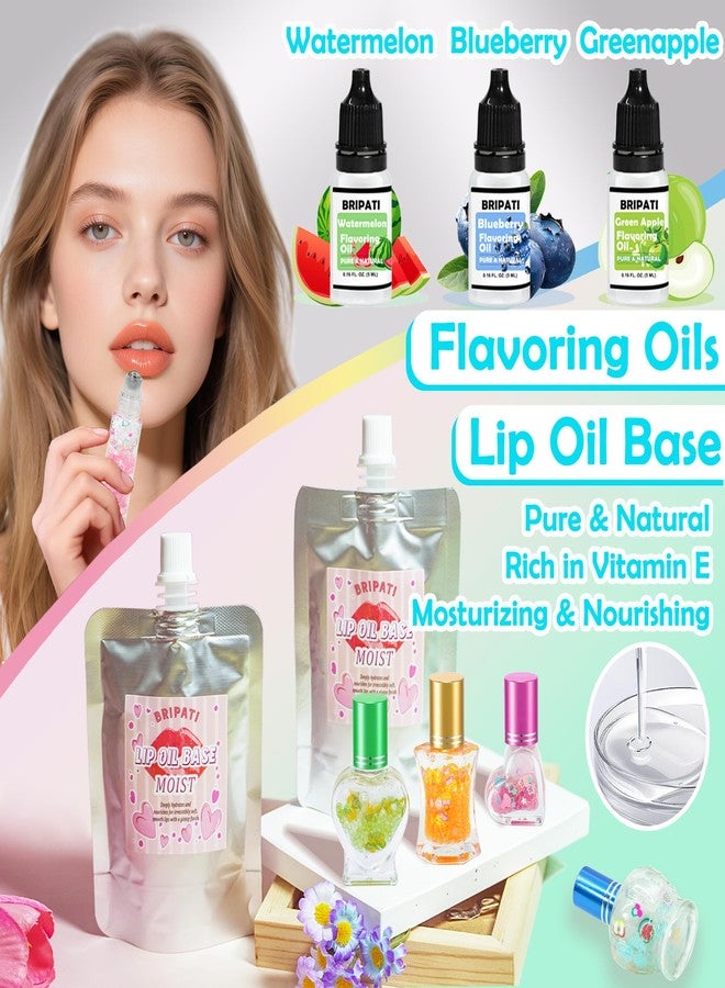 BRIPATI Lip Gloss Making Kit, Lip Oil DIY Kits, Make Your Own Lip Glosses Set with Roller Bottles, Lip Gloss for Girls, Moisturizing Lipstick Set, All-Inclusive Lip Glosses Making Kit - Image 4