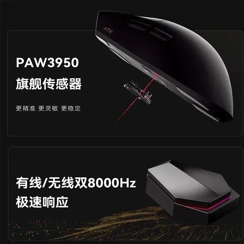 اي تي كي ماوس ATK Blazing Sky X1 Ultimate/Pro/Ultra/Pro Max Gaming Mouse, Ergonomic FPS Esports Mouse, for PC and Laptop - Image 4