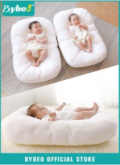 Bybeo Baby Nest Bed, Newborn Nursery Pillow, Infant Breastfeeding Pillows, Toddler Bedding for Sleeping, Anti vomit Milk Headrest15 Degree Incline, for Better Night's Sleep  - Image 1