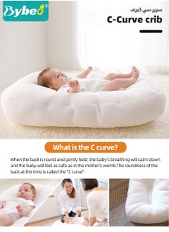 Bybeo Baby Nest Bed, Newborn Nursery Pillow, Infant Breastfeeding Pillows, Toddler Bedding for Sleeping, Anti vomit Milk Headrest15 Degree Incline, for Better Night's Sleep  - Image 2