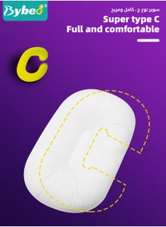 Bybeo Baby Nest Bed, Newborn Nursery Pillow, Infant Breastfeeding Pillows, Toddler Bedding for Sleeping, Anti vomit Milk Headrest15 Degree Incline, for Better Night's Sleep  - Image 3
