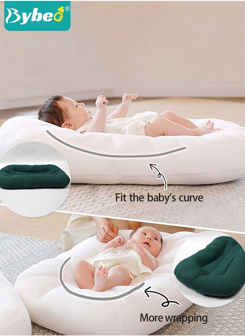 Bybeo - Baby Nest Bed, Newborn Nursery Pillow, Infant Breastfeeding Pillows, Toddler Bedding for Sleeping, Anti vomit Milk Headrest15 Degree Incline, for Better Night's Sleep - Image 1