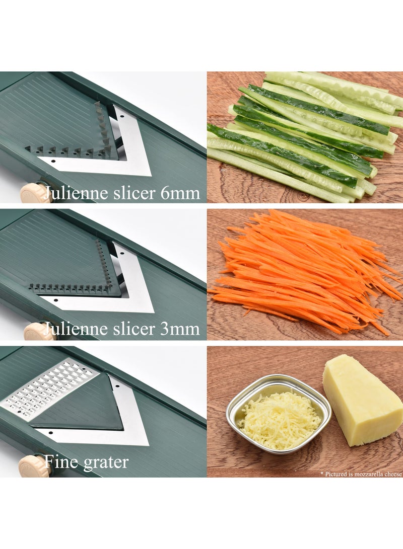Adjustable V-Blade Mandoline Slicer for Kitchen, Ultra Sharp Vegetable Cutter with Container, Perfect for Slicing Potatoes, Apples, Onions, Tomatoes, and Lemons.  - Image 5