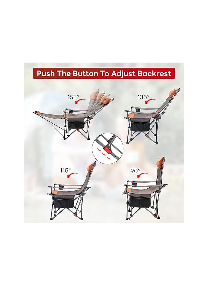 Generic Picnic chaise lounge chair with armrest, lightweight with table, adjustable low folding chair  - Image 4