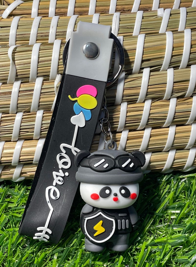 ميدالية مفاتيح كرتونية مميزة اكسسوار مميز سلسلة مفاتيح بشخصية شرطي كرتوني مع شريط مع كلمة باللغة الإنجليزيه يتناسب مع مفاتيح السيارة والمحفظة والحقيبة هدية ابداعية جميلة - Image 2