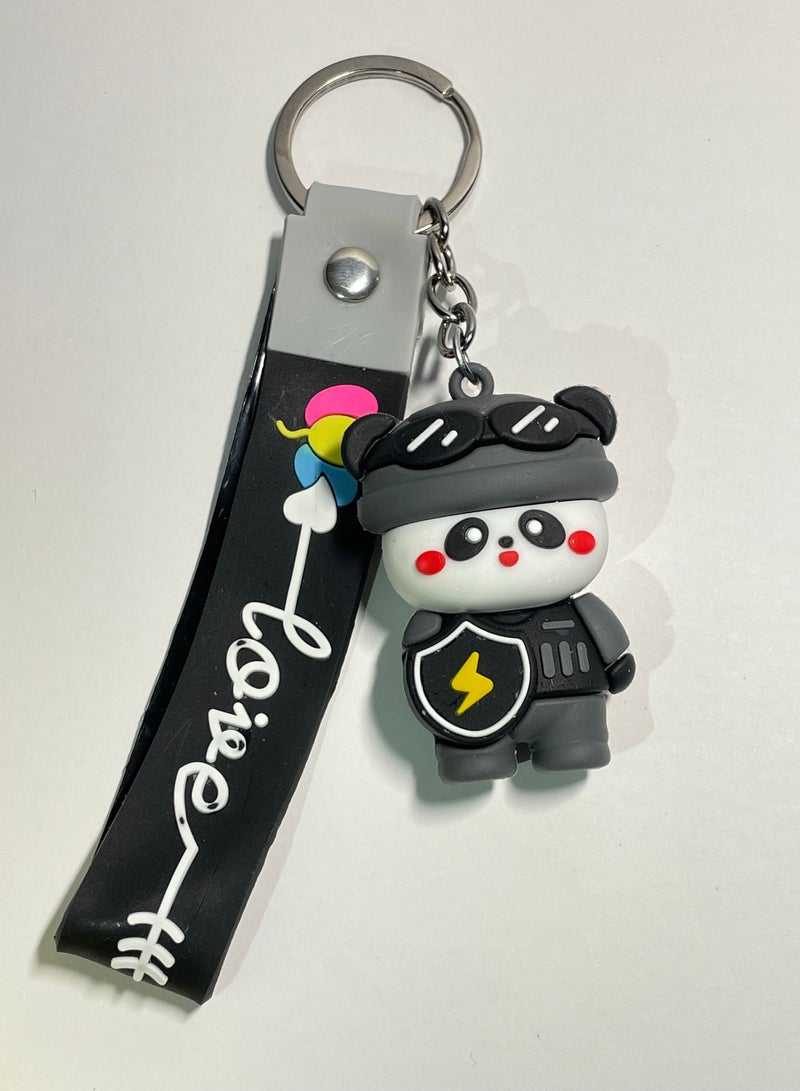 ميدالية مفاتيح كرتونية مميزة اكسسوار مميز سلسلة مفاتيح بشخصية شرطي كرتوني مع شريط مع كلمة باللغة الإنجليزيه يتناسب مع مفاتيح السيارة والمحفظة والحقيبة هدية ابداعية جميلة - Image 3