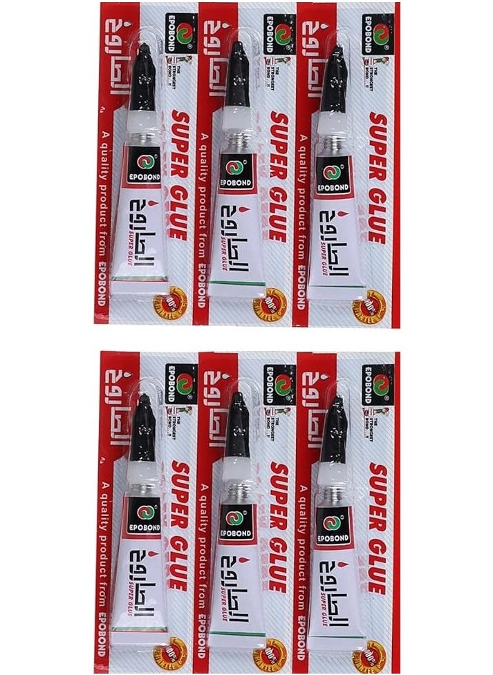 Epobond Epobond Sarough Super Glue, Clear, Liquid, 6 pcs  - Image 1