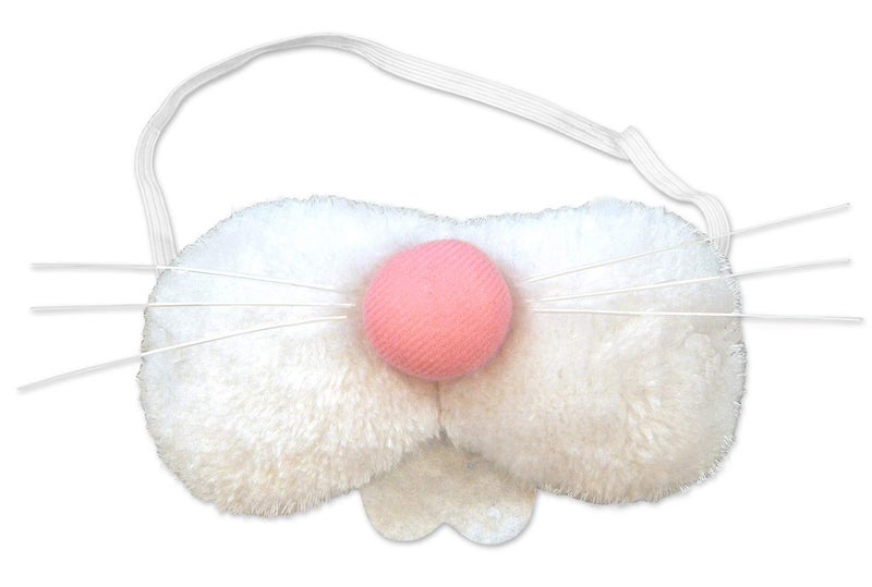 Beistle Plush Bunny Nose Costume Accessory â€“ White Faux Fur with Pink Nose, Teeth, Whiskers and Elastic Band, Animal Dress-Up for Easter, Mascot Costumes, Spring Events, and Holiday Photo Props, 5Â¾" - Image 1
