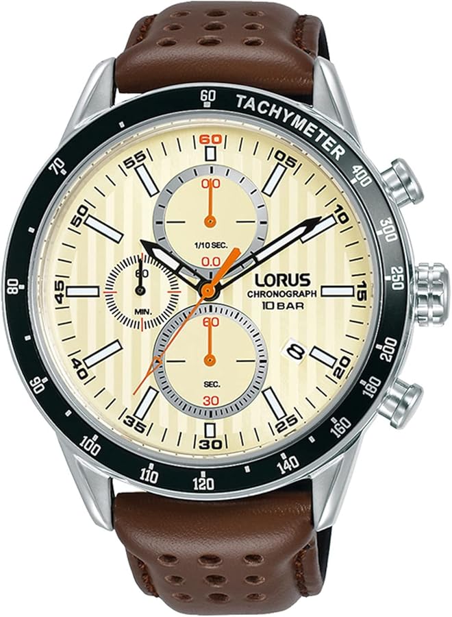 LORUS Mens Analog Quartz Watch With Leather Bracelet Rm339Gx9 - Image 1