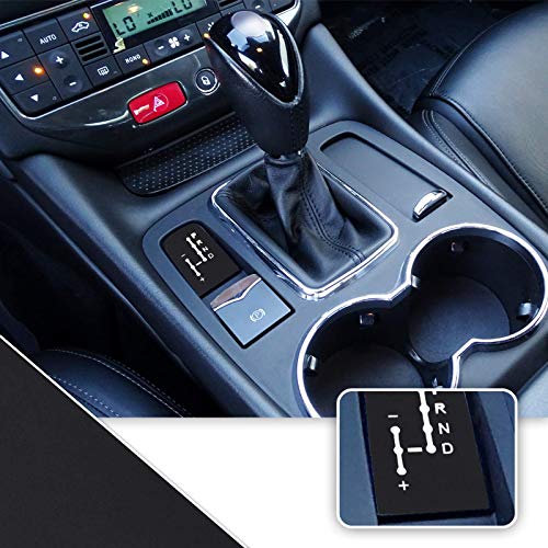 Gomu Shifter Gear Position Indicator Vinyl Overlay Wrap Decal Compatible with Maserati Granturismo Quattroporte Matte Black - Image 1
