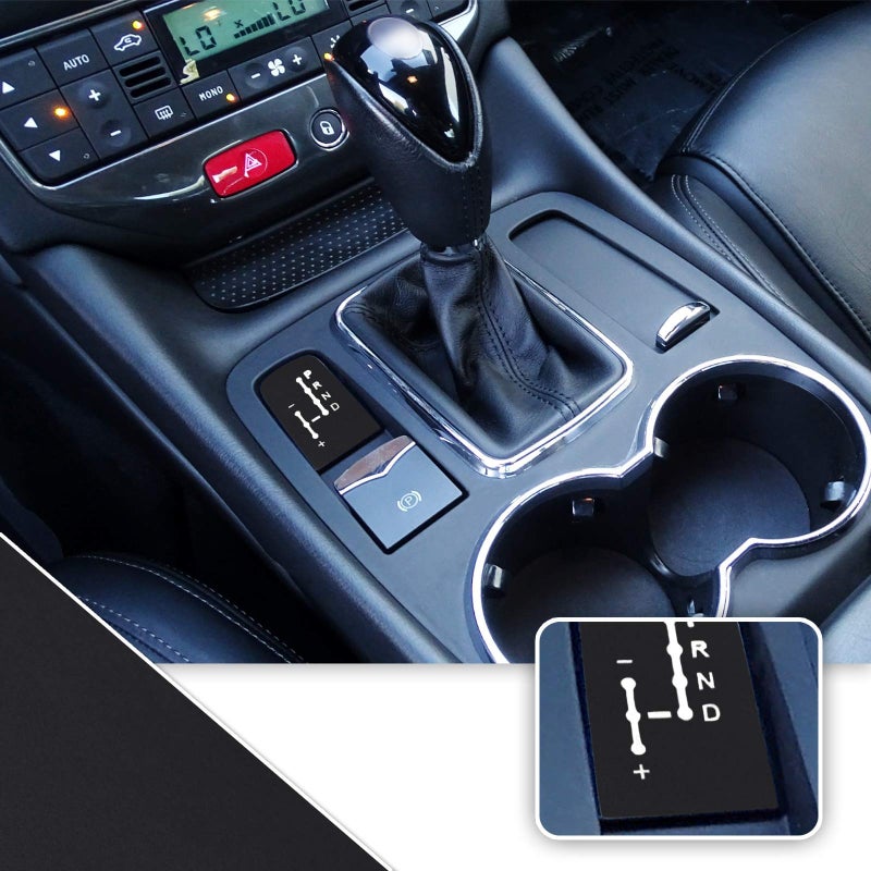 Gomu Shifter Gear Position Indicator Vinyl Overlay Wrap Decal Compatible with Maserati Granturismo Quattroporte Matte Black - Image 2