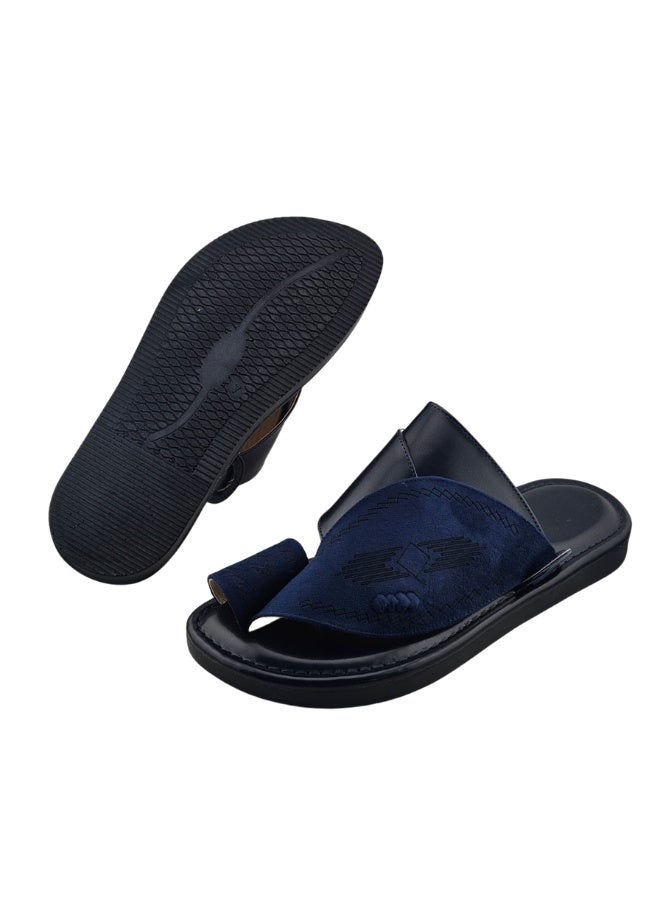 AL Fanoos Men's Arabic Toe Sandal Al Fanoos Classic Dual-Texture Design - Image 5