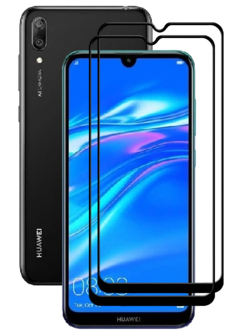 ACLIX 2 Pieces Antistatic ESD Dustproof Premium Quality High Definition Tempered Glass Screen Protector Designed For Huawei Y7 (2019) - Image 1
