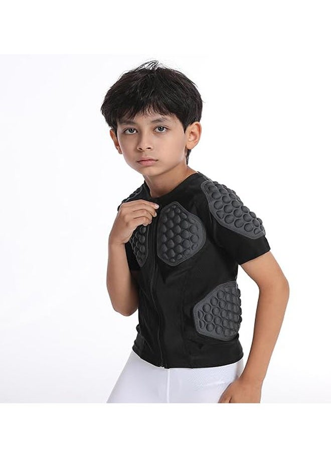 General - Football protective cushion shirt, goalkeeper compression shockproof shirt, football goalkeeper children's chest protection sports crash suit - Image 1