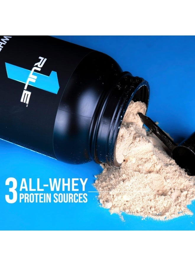 Rule1 100% Whey Blend, Support Muscle Recovery, Muscle Growth, Cookies and Cream , 4.8 lbs - Image 2
