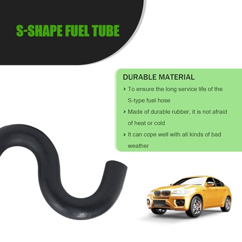 Flygun 1 PC Automobile Fuel Tank Fuel Line, S" Shaped Flexible Tube, Original Perfect Replacement Parts 6956-HM3-A60, 16956-HC0-014, Compatible with Honda Fuel Tanks TRX 250X, 300EX, 300X (Black) - Image 3