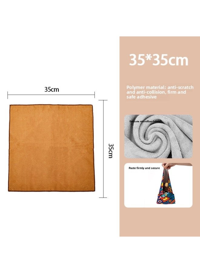 Camera Wrapping Cloth Hundred Patch Cloth Folding Cloth Self-adhesive Cloth Micro Single SLR Storage Cloth Magic Cloth Lens Protective Bag-Color:Khaki-Size:350*350 - Image 1