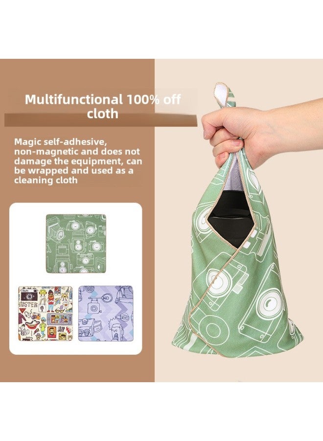 Camera Wrapping Cloth Hundred Patch Cloth Folding Cloth Self-adhesive Cloth Micro Single SLR Storage Cloth Magic Cloth Lens Protective Bag-Color:Khaki-Size:350*350 - Image 2