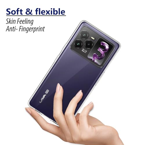 Plus Clear Soft Transparent TPU Back Cover with Camera Protection for Lava Agni 3 5G - Transparent - Image 5
