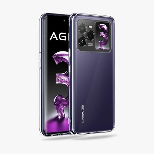 Plus Clear Soft Transparent TPU Back Cover with Camera Protection for Lava Agni 3 5G - Transparent - Image 2