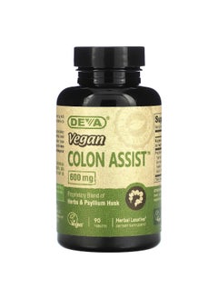 Deva Deva, Vegan Colon Assist, 600 mg , 90 Tablets  - Image 1