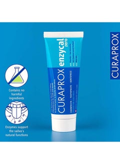 CURAPROX كورابروكس إنزيكال زيرو، 75 مل. معجون أسنان خالي من الفلورايد للحماية من التسوس ومحاربة البلاك.  - Image 4