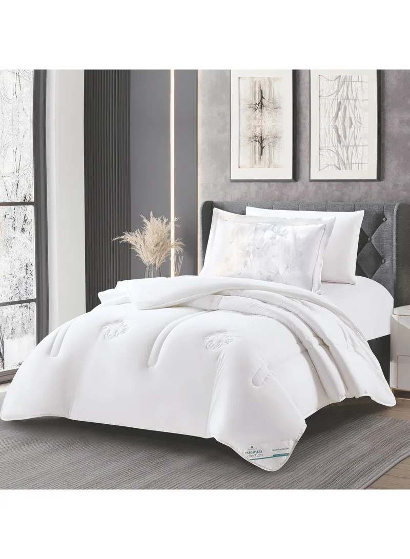 Donetella Bedding Comforter Set, Single Size Fits 120x200 cm - 4-Pcs Digital Print Quilted Bed Set, Microfiber Fabric - 1 Comforter, 1 Fitted Sheet, 1 Pillowcase And  1 Pillow Sham