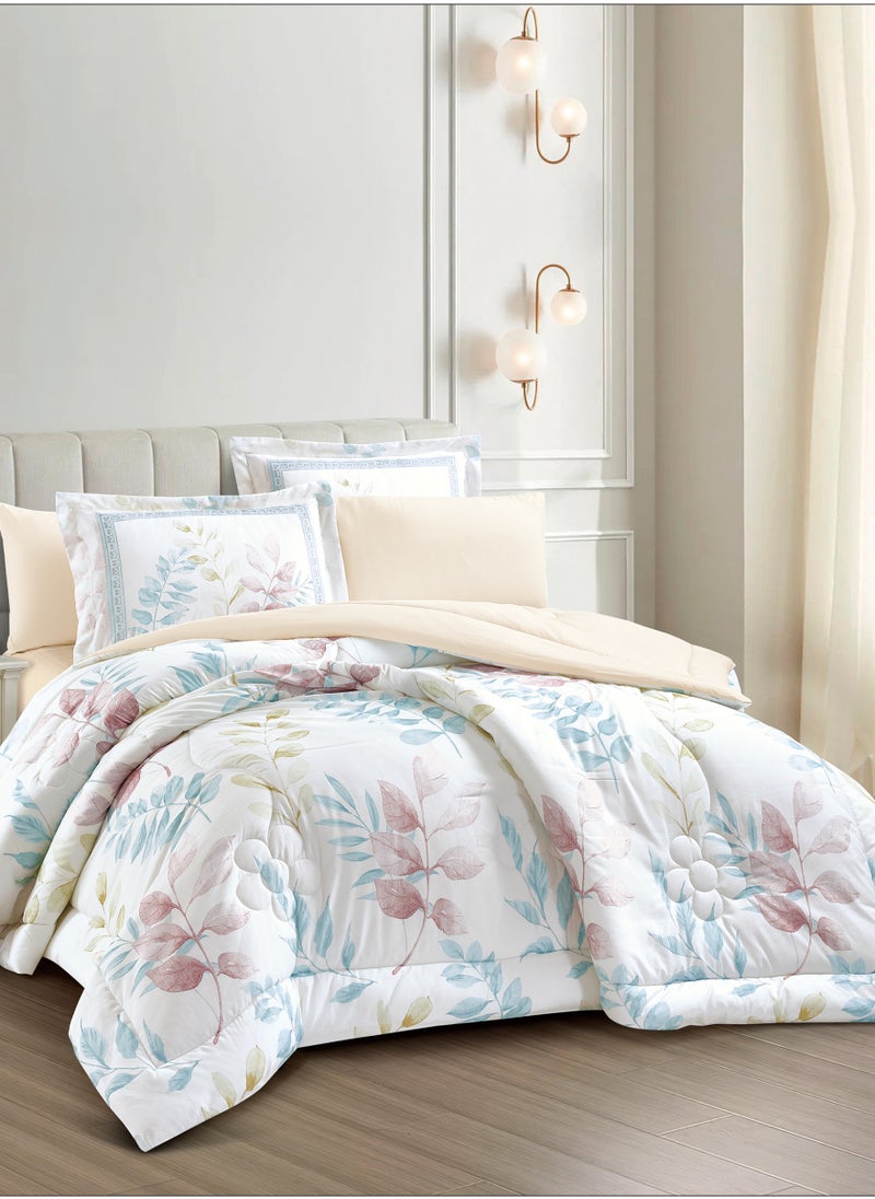 Comforter Set 4-Pcs Single Size Printed Reversible Bed FIt 170x 230 CM All Season Comforter With (350 GSM) Down Alternative Filling, Moon Mist - pzsku/ZEA29CED7B183729E048CZ/45/_/1735035467/c0391cb1-023b-4ee5-85b1-5058df77afc0