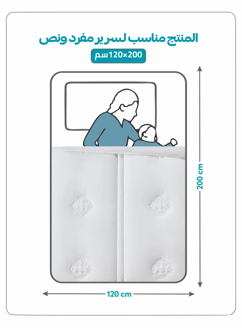 Donetella Bedding Comforter Set, Single Size Fits 120x200cm - 4-Pcs Digital Print Quilted Bed Set, Microfiber Fabric - 1 Comforter, 1 Fitted Sheet, 1 Pillowcase And  1 Pillow Sham