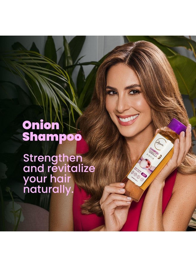 ANYELUZ Onion Shampoo, Cleanses and Reduces Oiliness, Provides Shine and Ideal for all Hair Types, Contains Natural Extracts, Salt and Paraben Free - Image 2