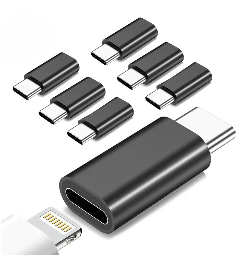 10 Pcs White Lightning Female To USB C Male Adapter For Iphone Ipad 8 Pin Charging Data Sync Connector - Image 1
